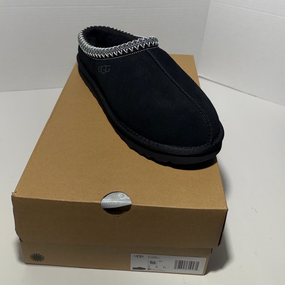 UGG Tasman II Women’s Black Slippers Sz 10